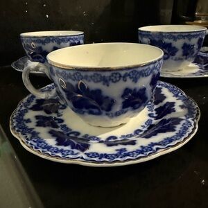 Johnson Brothers Blue and White Tea Cup Set of 4